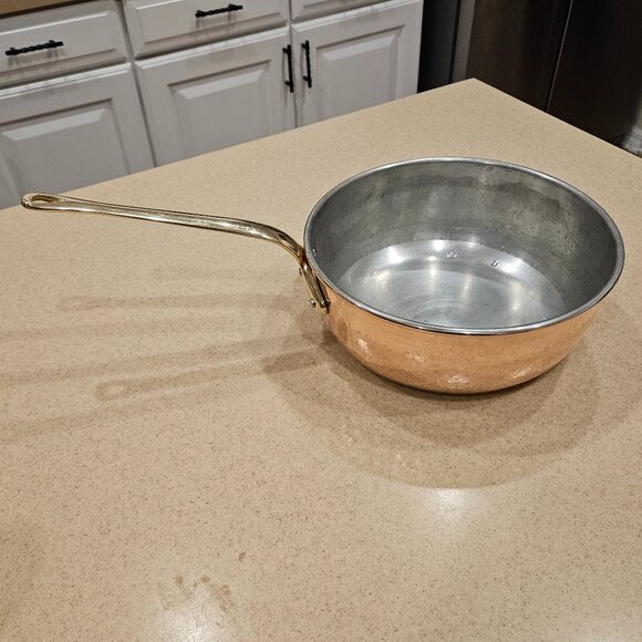RARE RUFFONI COPPER HAMMERED COPPER CHEF'S PAN RISOTTO POT - Picture 1 of 10